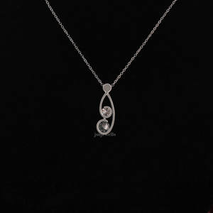 Colgante personalizado de mano loco nuevo con diamante de laboratorio redondo y azul hecho en oro macizo de 14kt utilizado para todas las ocasiones para mujeres - Product Image 5