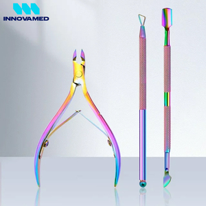 Cortadora de cutículas de acero inoxidable, cortador de cutículas ruso, cortadora de pedicura, herramientas de manicura por INNOVAMED - Product Image 2