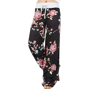 Pantalones de mujer Loose Fit Casual con cordón en la cintura Sólido para mujer Suministro al por mayor pantalones/Pantalones de mujer para mujer - Product Image 4