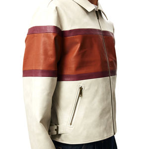 Vestes en cuir tendance pour hommes, vestes en cuir de qualité supérieure, faites à la main, vêtements d'extérieur, look décontracté, veste en cuir chaude - Product Image 5