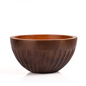 Lujoso cuenco de madera hecho a mano con diseño artístico ideal para exhibición decorativa e Ideas elegantes de estilo para el hogar - Product Image 4