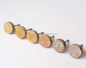 Boutons de tiroir d'armoire en bois naturel de luxe modernes pour cuisine chambre à coucher salle de bain commodes et hôtels - Product Image 2