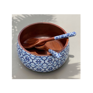 Cuenco de postre de madera impreso de diseño elegante, cuenco para servir ensalada de forma redonda de tamaño personalizado para uso en restaurante de Hotel - Product Image 5