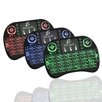 Keyboard Mini Nirkabel 5.0 dengan TouchPad Berlampu-USB Isi Ulang Jangkauan 10m Logo Kustom Sakelar Gunting/Mekanik