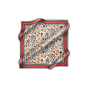 Vintage Designer Silk Twill <b>Scarf</b> with Geometric Pattern for Spring and Autumn Parties - Product Image 1