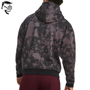 Sudadera con capucha de lavado ácido de algodón OEM 100% para hombre, forro polar francés de invierno con estampado de hojaldre, tallas XS 6XL disponibles al por mayor - Product Image 3