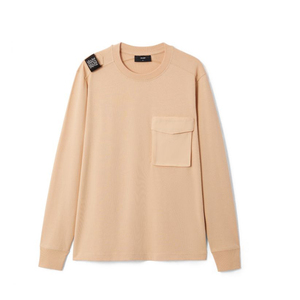 Cargo <b>Pocket</b> Tshirt Casual Knit Long Sleeve Unisex Wholesale Blank Oversized Long Sleeve Custom Logo Cotton T-<b>shirt</b> for <b>men</b> - Product Image 1