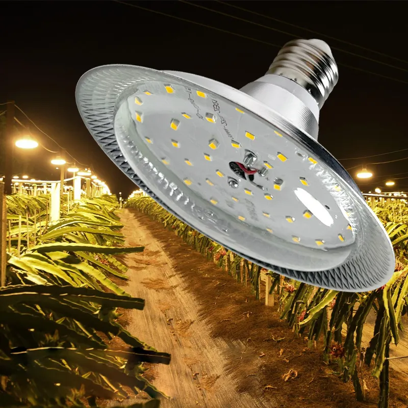 E26 E27 UFO uçan daire şekli kapalı sera tam spektrum alüminyum su geçirmez LED bitki büyümek ışık lamba ampulü