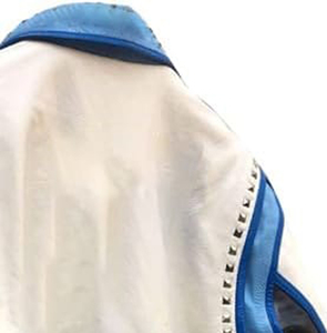 Veste en cuir véritable noir pour hommes, faite à la main, personnalisée, de haute qualité, style tendance, cloutée à pointes argentées, fabriquée à la main, traitement direct - Product Image 5