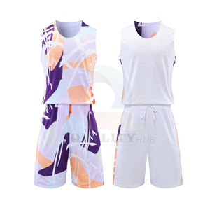 Conjuntos de Uniformes de Baloncesto Personalizados Reversibles para Adultos, Número Personalizado, Nombre, Logotipo Propio, Diseño Impreso, Transpirable, Secado Rápido, Talla Grande - Product Image 1