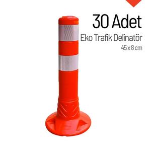 Delineateur de circulation écologique 45 x 8 cm, ponton flexible, ensemble de 30 pièces, produits d'avertissement de circulation écologiques - Product Image 6
