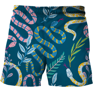 Short de bain écologique et respirant High Street pour homme, taille élastique, design personnalisé, multicolore polyester/coton uni - Product Image 4