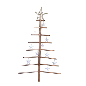 Escultura decorativa chapada en oro Hermoso diseño Iluminación LED Estatuilla de metal para Festival y hogar Árbol de Navidad Regalo - Product Image 3
