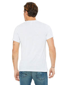 Bella + Canvas 3005 Unisex Jersey Short Sleeve V-Neck Tee Ash - 99% Combed and <b>Ring</b>-spun Cotton, 1% Poly Breathable V-Neck Tee - Product Image 2