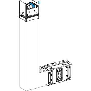 Raccordo per condotti Schneider Electric KSA630DLE41A Canalis, gomito ascendente, segmento B M-TO-M 630A - Product Image 1