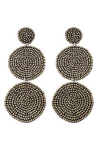 Boucles d'oreilles pendantes en perles noires de luxe brodées à la main avec du luxe de l'Inde Style tendance - Product Image 6