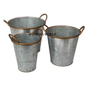 Galvanized Hammered <b>Planter</b> Superior Quality Handmade <b>Planter</b> Hot Selling Designer New Metal <b>Planter</b> - Product Image 4