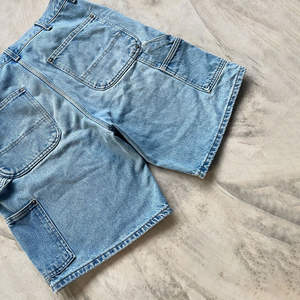 Pantalones Cortos Cargo Vaqueros de Verano para Hombre, Estilo Vintage, Transpirables, con Lavado Desgastado, Bordados, Estilo Carpenter - Product Image 3