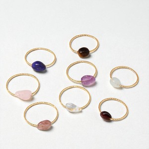 925 Silver Twisted Band <b>Ring</b> - Tumble Amethyst Gemstone Bead <b>Ring</b> - 925 Silver Women Stackable <b>Ring</b> - Product Image 4