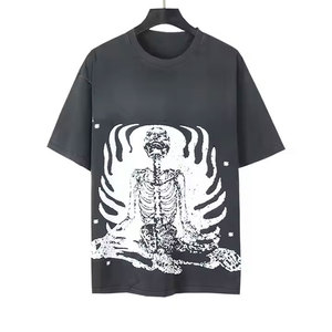 2025 nueva llegada Unisex Vintage 230gsm peso pesado Sunfaded ácido lavado Camiseta 100% algodón de alta calidad para hombres y mujeres - Product Image 1