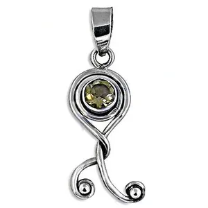 Colgante de Plata de Ley 925 con Citrino y Acabado en Oro Rosa, Joyería Artesanal con Piedras Preciosas para Mujer, Colgante con Baño de Rodio - Product Image 2