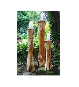 Support de bougie en bois massif fait main, écologique, pour une décoration intérieure durable, design minimaliste, utilisation longue durée pour Noël - Product Image 3
