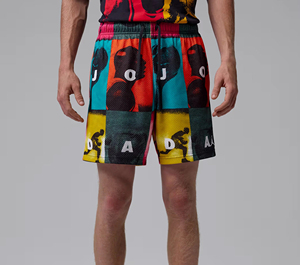 Shorts de basketball pour hommes en polyester mesh double couche, impression par sublimation intégrale de haute qualité, design personnalisé, entrejambe de 5 pouces, style hip hop - Product Image 3