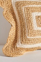 Housse de coussin en jute bio 100% tissée à la main, motif floral et rayures, couleur personnalisable, garnissage en fibre de polyester
