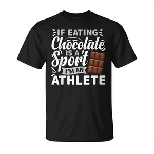 T-shirt d'athlète : Si manger du chocolat était un sport, je serais un champion - T-shirt promotionnel - Product Image 2