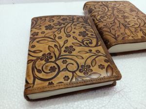 Journaux floraux en cuir gaufré sur mesure taille A3 tissu PVC coton papier fait main comprend ligne Pages vierges boîte de journaux intimes - Product Image 3