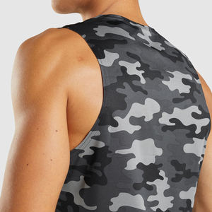 Débardeur d'entraînement camouflage personnalisé pour hommes respirant séchage rapide Gym Singlet évacuation de l'humidité Fitness gilet de course vêtements de sport OEM - Product Image 6