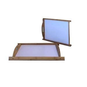 Mariages et autres fêtes plateau de service alimentaire dîner serveur articles de restauration style unique finition naturelle plateau de service en bois - Product Image 1