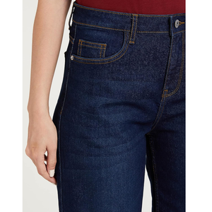 Pantalones vaqueros de moda para mujer, precio al por mayor, pantalones vaqueros de pierna ancha lavados informales con diseño personalizado para mujer de Bangladesh - Product Image 6