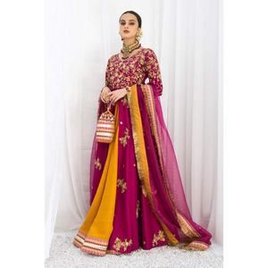 2023 vente chaude pakistanais indien Designer Lehnga Choli or Net Lehnga fête porter avec Viscose et rayonne élégant miroirs robe - Product Image 5