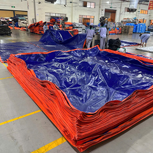 Lona Impermeable Resistente Azul/Naranja 200GSM, Lámina de Poliéster de Alta Durabilidad para Techo de Camión, Camping, Protección Agrícola - Product Image 6