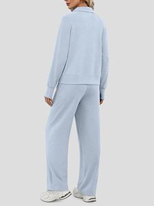 Conjunto Deportivo Casual de Dos Piezas para Mujer, Estampado, Ligero, para Invierno, Corte Regular, Ropa de Calle - Product Image 5