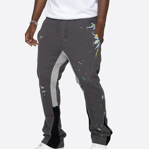 Pantalon de jogging mi-long léger pour homme, streetwear, logo personnalisé OEM, haute qualité, élastique, large, décontracté, droit, style survêtement - Product Image 2