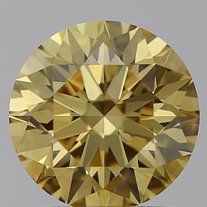 IGI Redondo corte brillante Forma suelta Fancy intenso marrón amarillo Lab Grown Diamonds 1,3 quilates Lab Diamond VVS2 para compromiso - Product Image 1