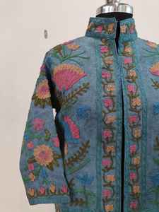 Chaqueta Suzani Exclusiva Bordada a Mano, Chaqueta Suzani de Algodón, Tela TNT, Chaqueta Suzani Bohemia para Mujer, Chaqueta Suzani Bordada SALT - Product Image 2