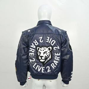 แจ็กเก็ตผ้าฝ้ายสไตล์วินเทจของผู้ชายเสื้อแจ็กเก็ตทีมโรงเรียนสำหรับใส่ทำงาน - Product Image 3