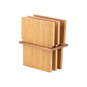 Unique design wood cutting board stand rack home storage & organization quality manufactured piece