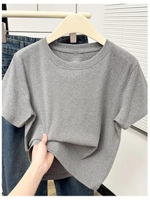 Venta al por mayor de la cremallera frontal Crop T Shirt con mangas cortas elástico acanalado de algodón Pima Slim Fit Soft Touch Streetwear Look para las mujeres - Product Image 5