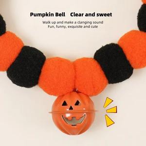 جديد هالوين الحيوانات الأليفة طوق متعة اليقطين الديكور الكلب القط طوق الأشرطة حبل الفراء الكرة قلادة وشاح القط - Product Image 4