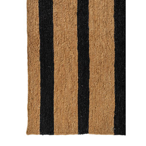 Tapis en jute et chanvre noués à la main Nomadic Threads beige et marron, motif rayé PKJT-142 pour usage domestique - Product Image 4