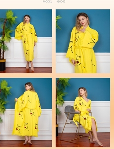 ชุดคลุมคาฟตันผ้าฝ้ายสีขาวสำหรับผู้หญิง DAFNI BIG PAZAR ลายพิมพ์ตาหยินหยาง พิมพ์ลายดิจิทัล ชุดโปรโมชั่นตรุษจีน - Product Image 4