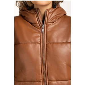 Chaqueta de Invierno Personalizada MOVA TEXTILES, Chaqueta Acolchada de Media Manga con Capucha, Ligera, Moderna, con Cremallera, Producto al por Mayor a Precio Económico - Product Image 4