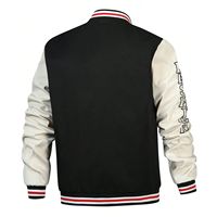 Veste universitaire en cuir véritable avec broderie chenille personnalisée, style baseball, décontractée, tissée, pour l'hiver