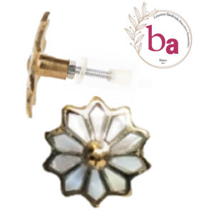 Brass Mother of Pearl Knobs & Pull Handle Handicrafts for Bedroom Kitchen Bathroom Living Room Wardrobe Drawers & <b>Doors</b> - Product Image 1