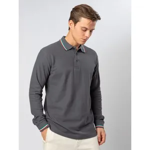 Italy <b>Long</b> <b>Sleeve</b> Personalized <b>Polo</b> <b>Shirts</b> Customizable Promotional Merchandise - Product Image 5