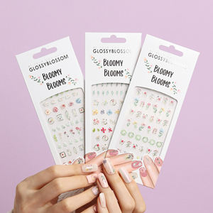 ShineB BLOOMY BLOOMS 2D Nail Art Stickers Corée Design Fleur Couronne Cadre Feuille Lame Multi-Taille ODM/OEM Produit Autocollants Stickers" - Product Image 2